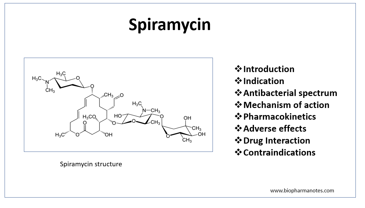 Pharmacology Of Spiromycin Biopharma Notes