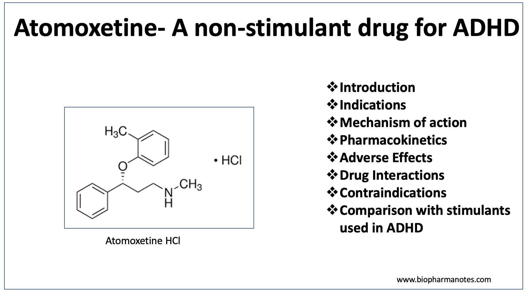 Atomoxetine Biopharma Notes